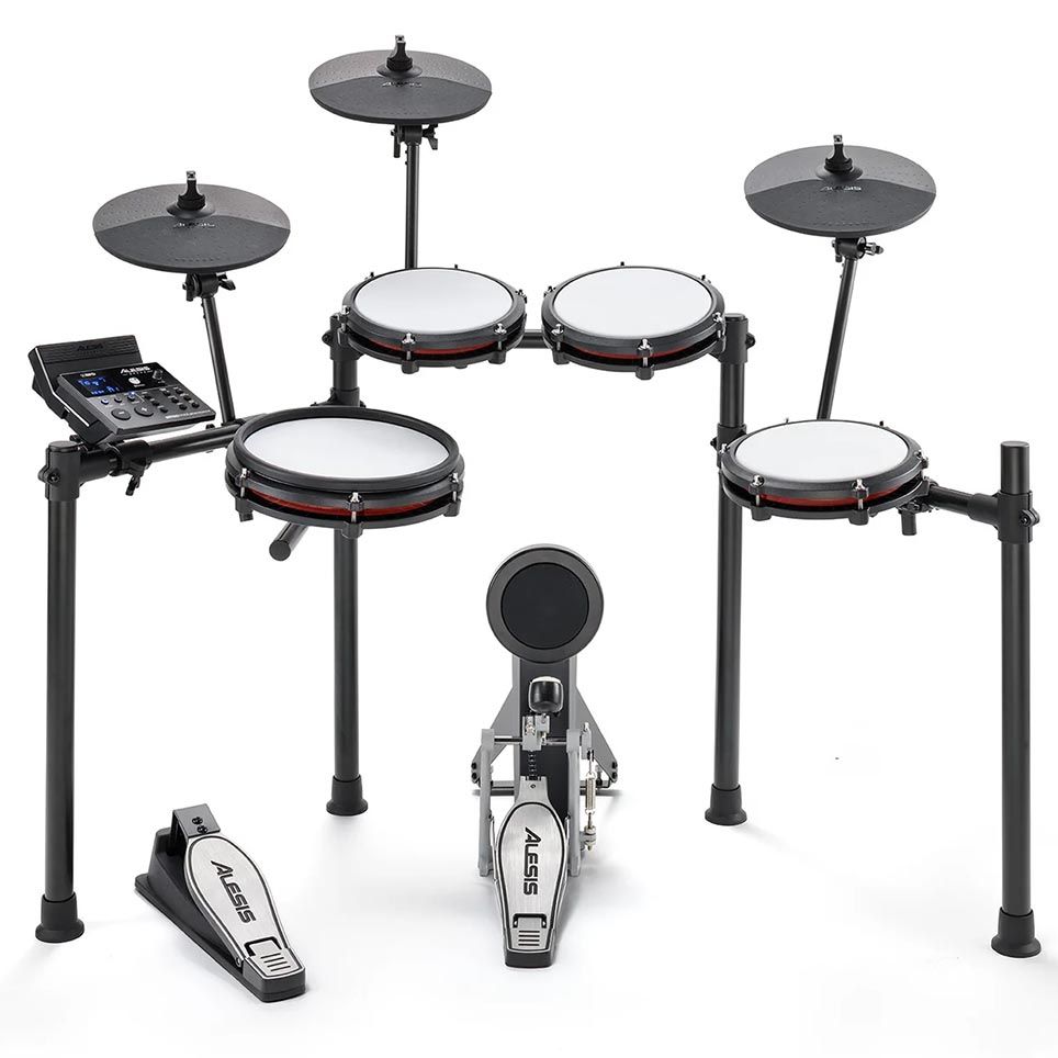 Alesis Nitro Max Kit - 8-Piece Electronic Drum Kit with Mesh Heads & Bluetooth
