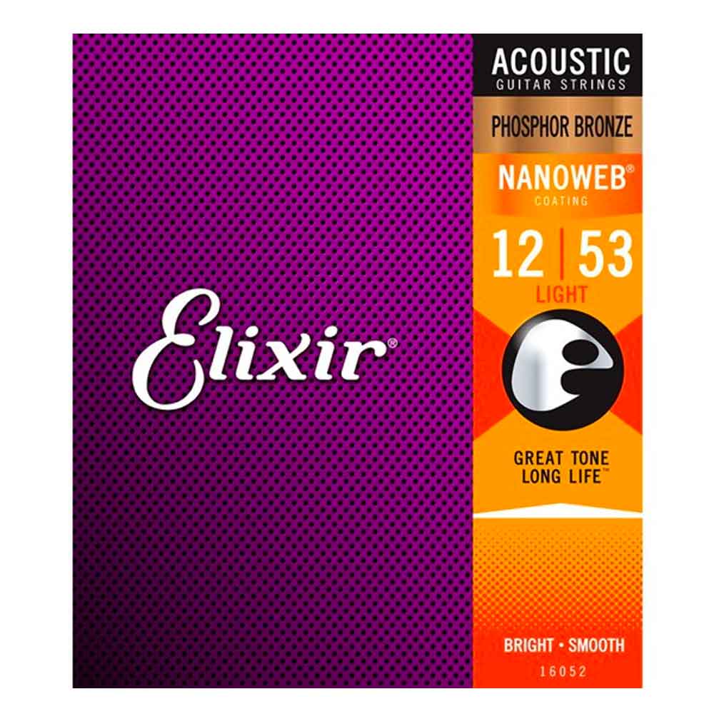 Elixir 16052 APB-NW-L Acoustic Nano Phos Bronze Lite 12-53