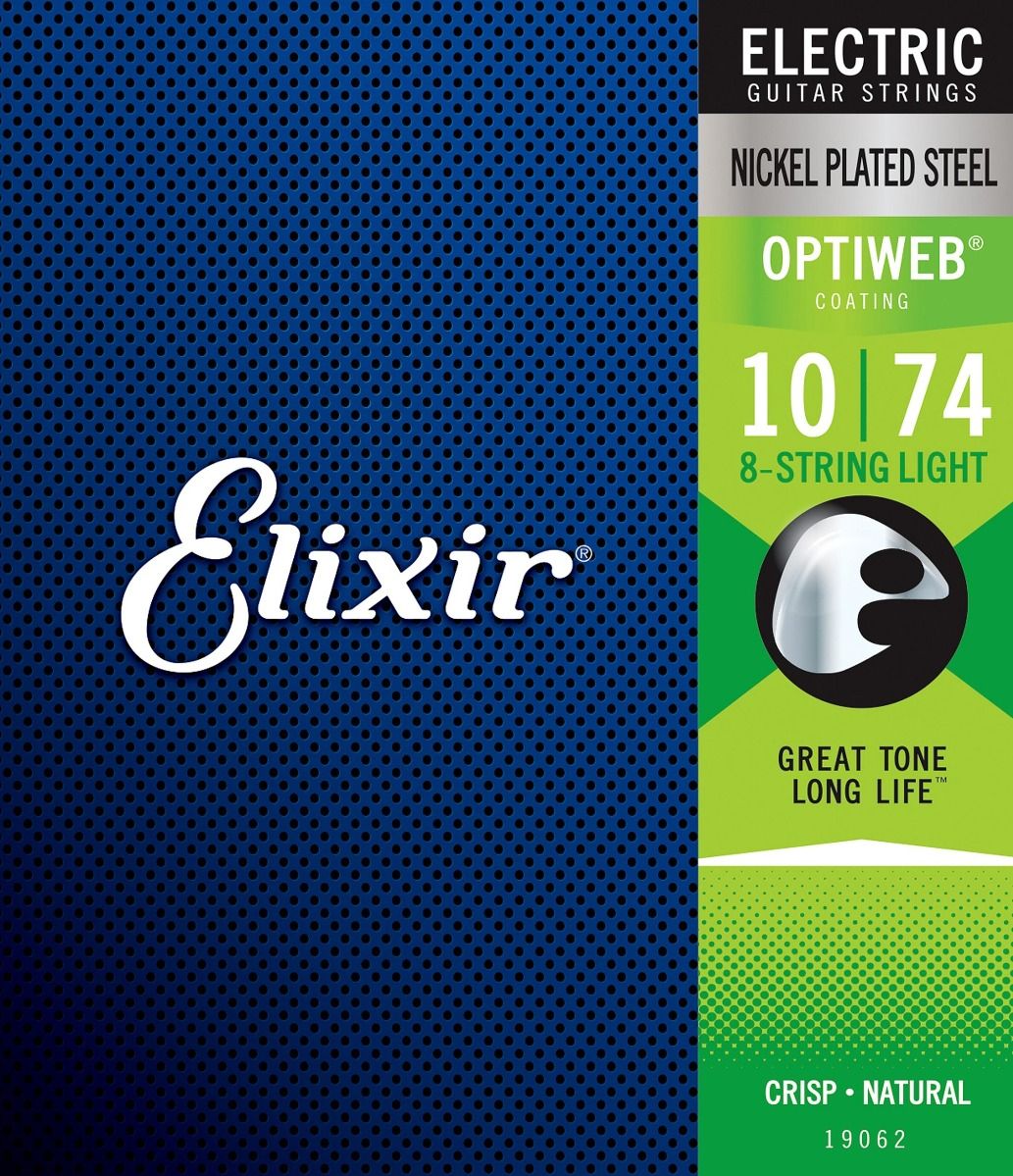 Elixir 19062 Electric Optiweb 8 String Lite 10-74