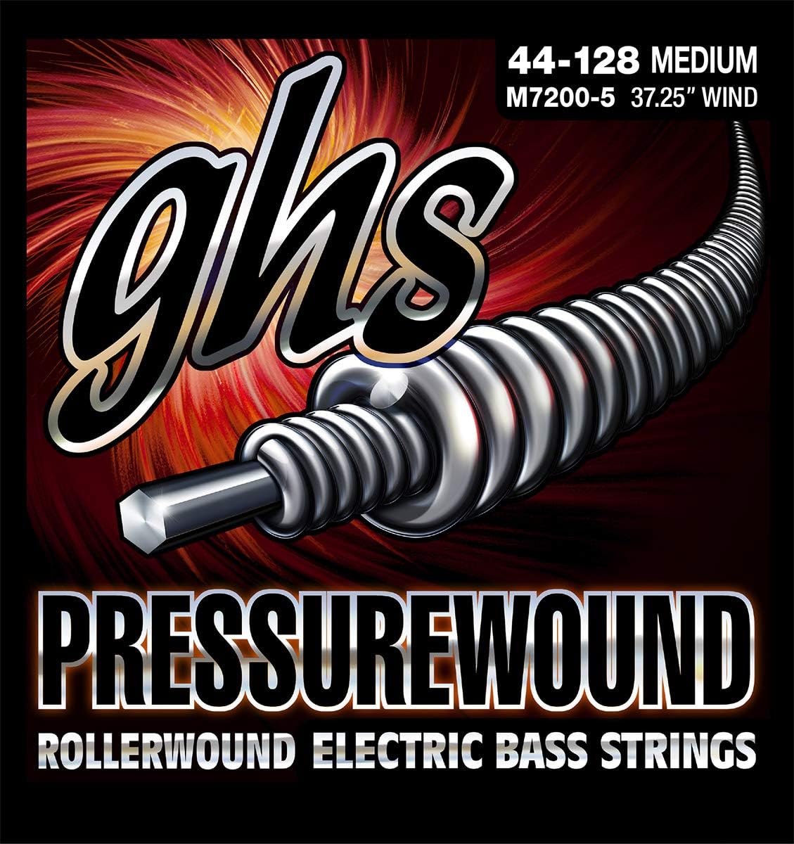 GHS M7200-5 Pressure-wound Electric Bass 5-String 44-128 Medium