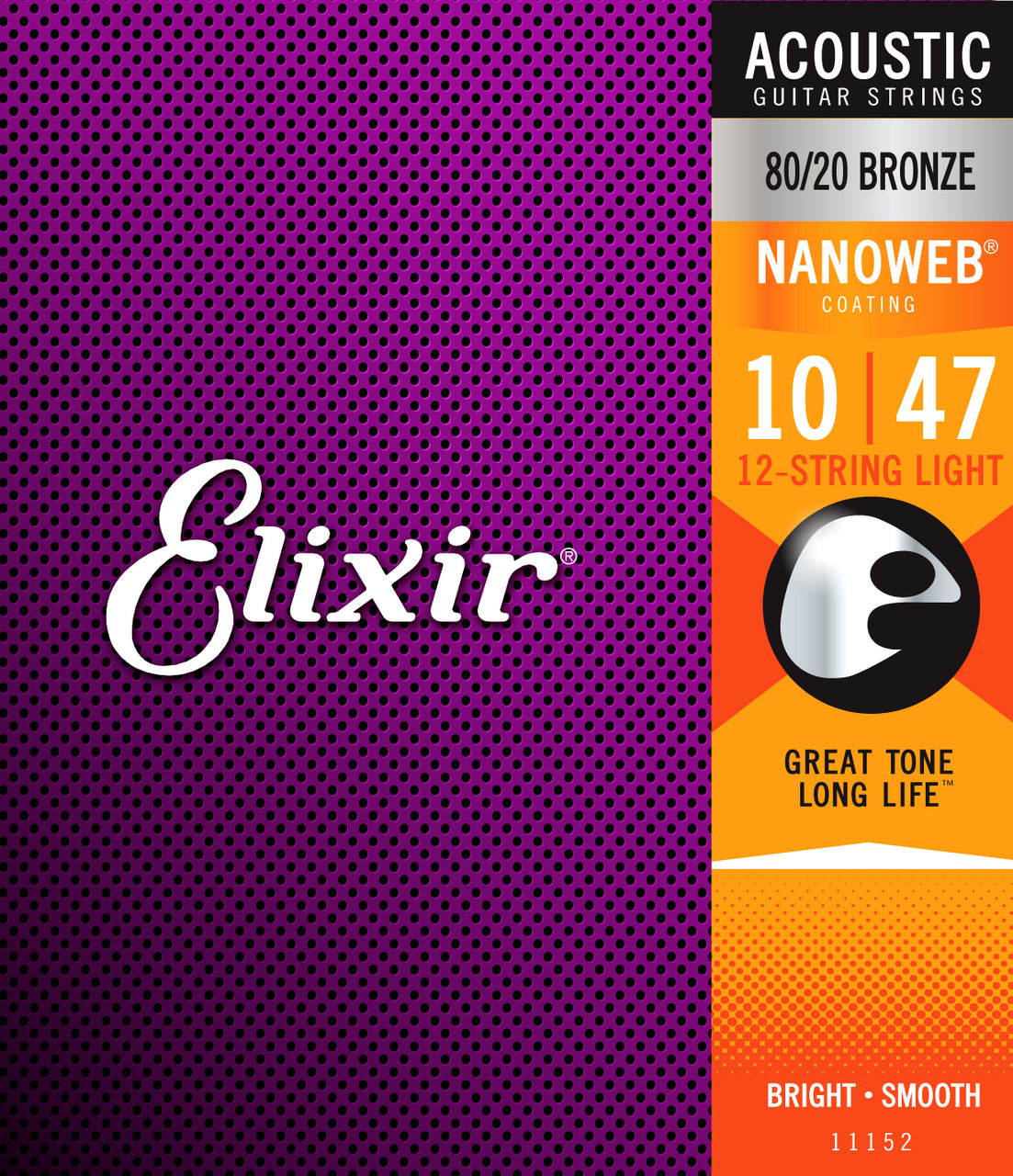 Elixir 11152 Acoustic Nano 12st Light 10-47