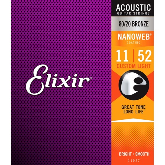 Elixir 11027 Acoustic Nano Custom Light 11-52