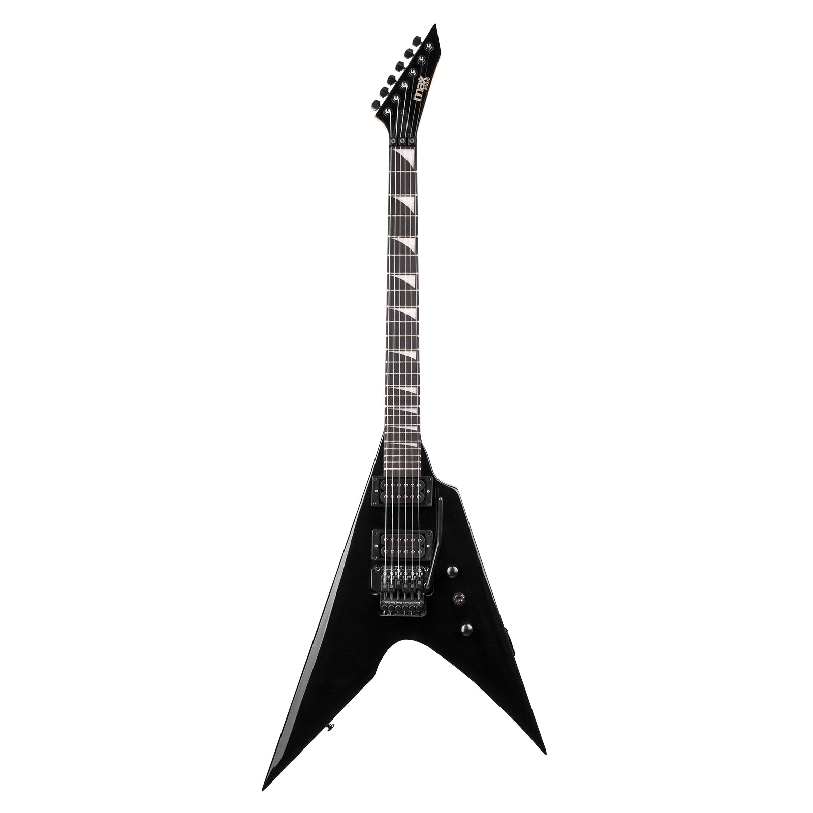 MAX GigKit Electric Guitar Pack Flying V Rock Style - Black
