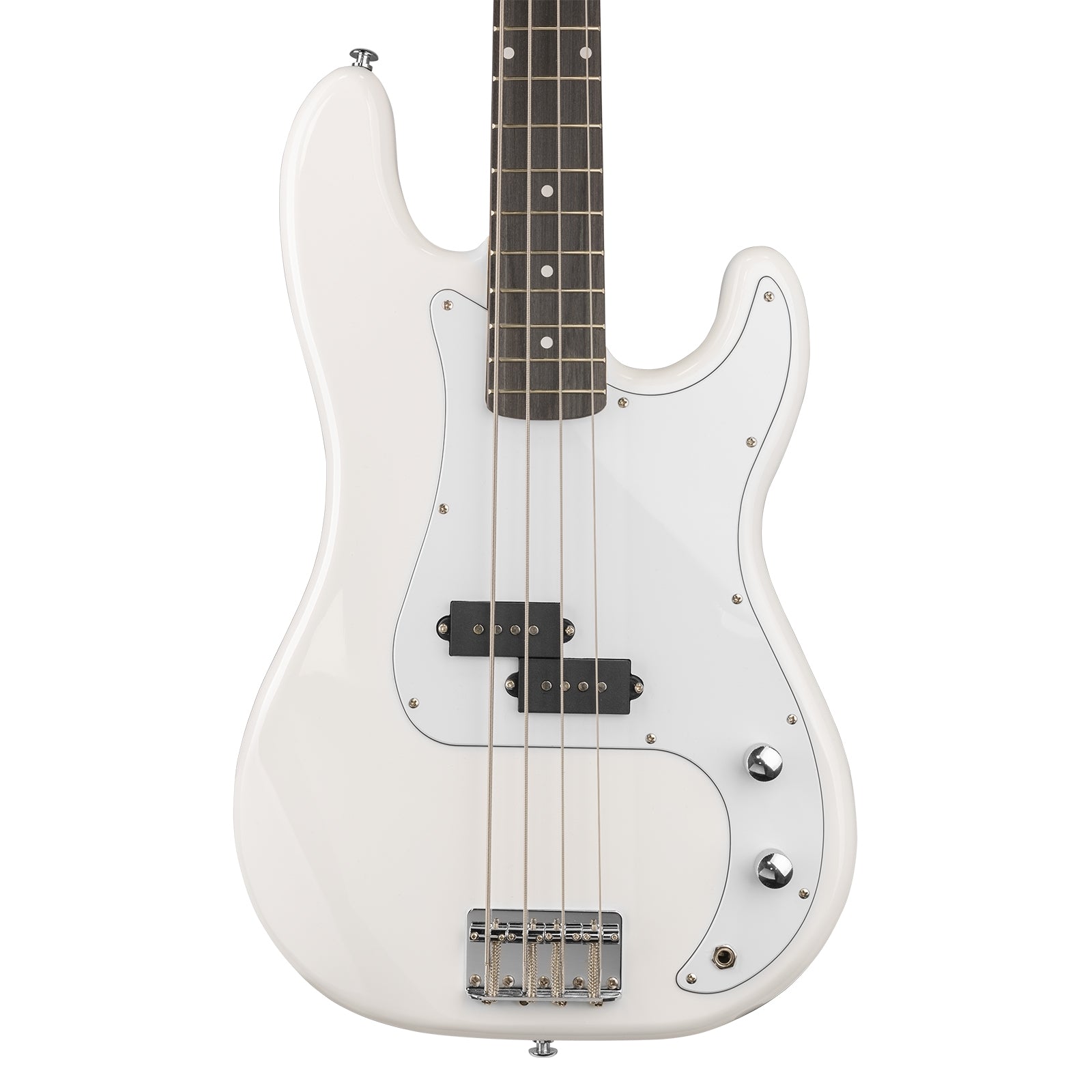 MAX GigKit Electric Bass Guitar Pack White