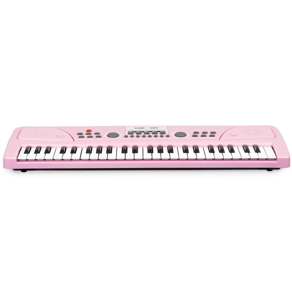 MAX KD49P Pink Electronic Keyboard 49-Keys with Built-In Rechargeable Battery
