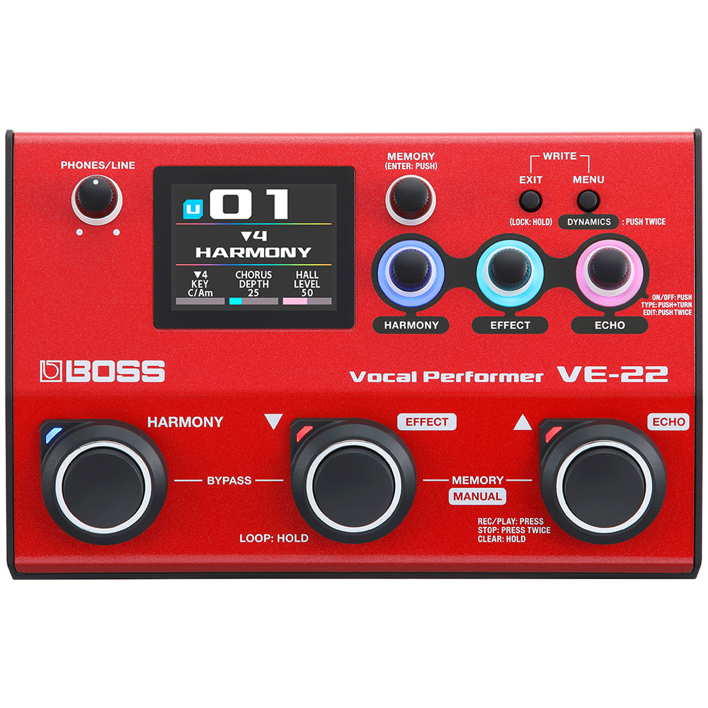 Boss VE-22 Vocal Performer Effects Processor Pedal