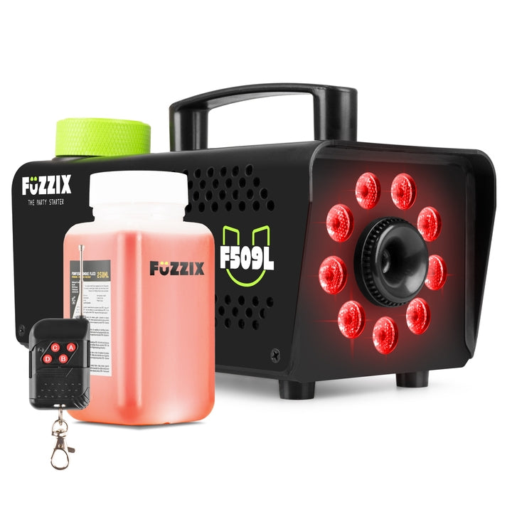 Fuzzix F509L Party Smoke Machine with 9x RGB LEDs