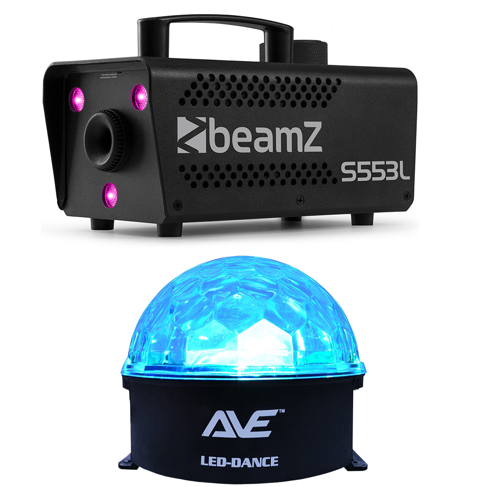 Party Pack 6 - RGB Smoke Machine Effect Light Combo 1 x S553L 1 x LED Dance