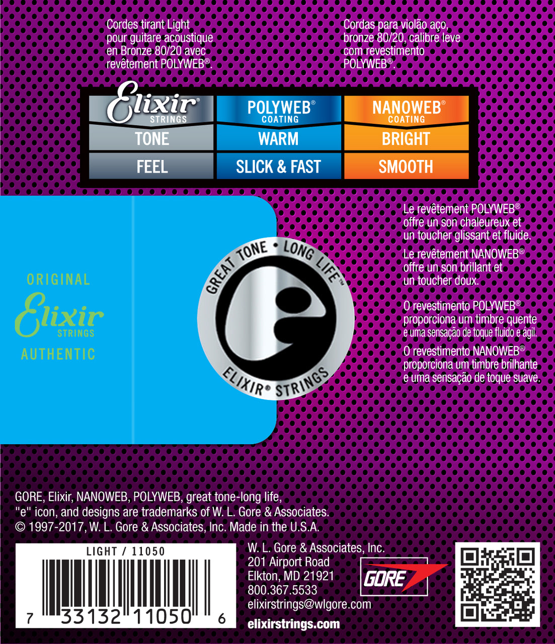 Elixir 11050 Acoustic Poly Light 12-53