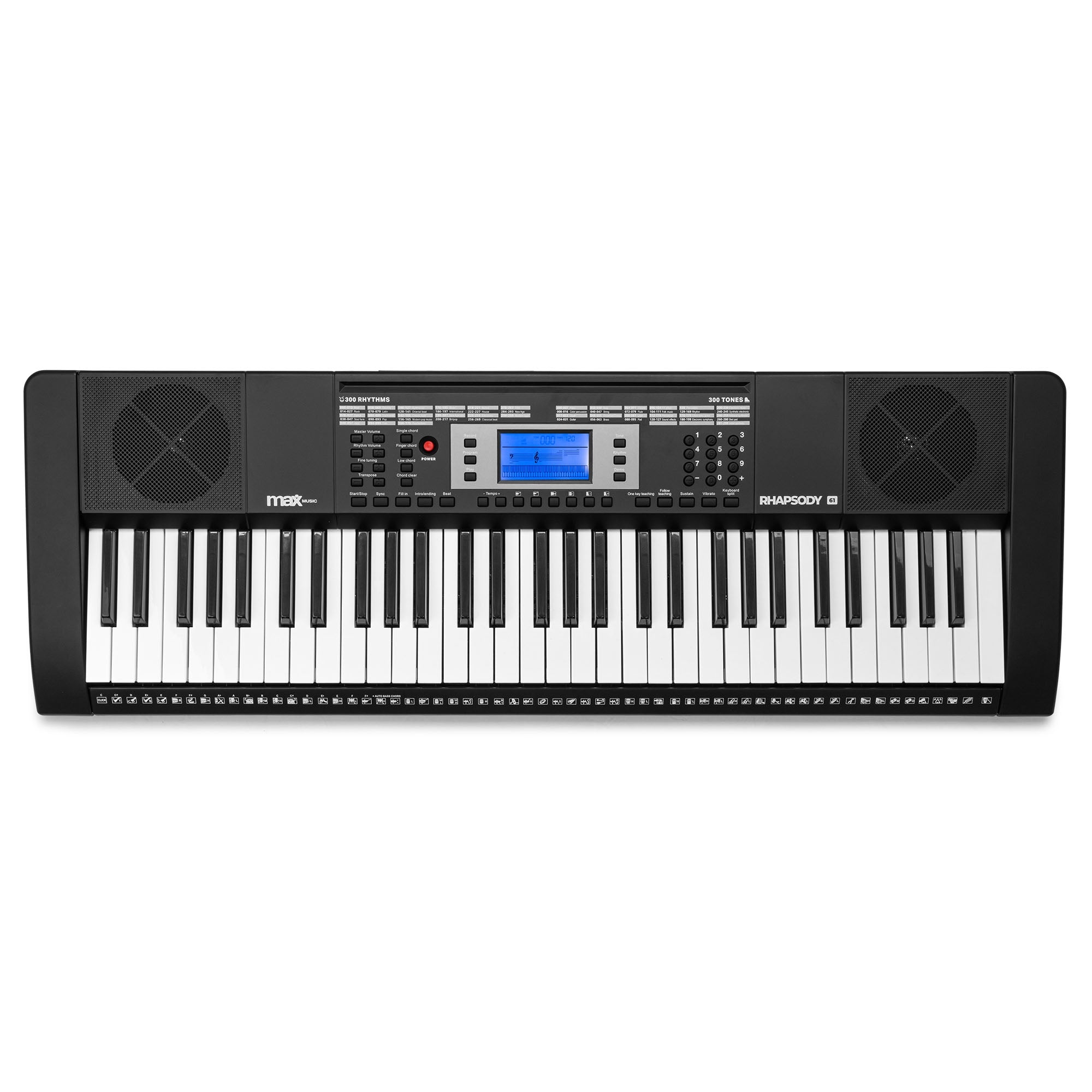 MAX Rhapsody 61 Keyboard with Stand, Bench & Headphones