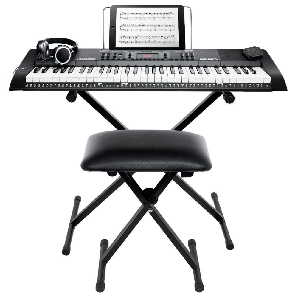 Alesis Harmony 61 Keyboard with Built-In Speakers Stand & Bench