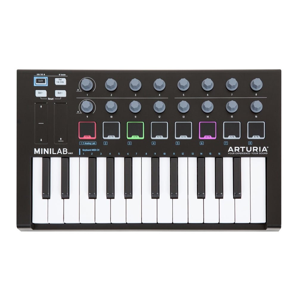 Arturia MiniLab MK2 Black MIDI Keyboard 25 Key
